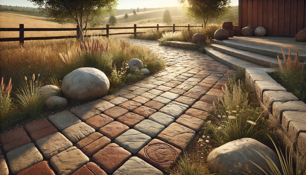 Instalación de adoquines en patios y terrazas